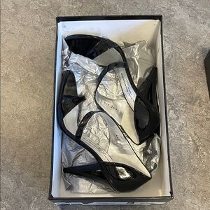 Rodolphe Menudier Paris Vero Cuoio Black Patent Leather Heels